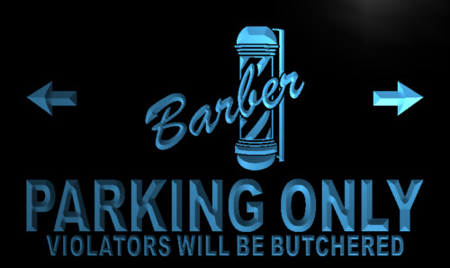 Barber Parking Only Neon Light Sign